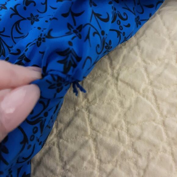 Vintage floral dress sz 12 full skirt button front pockets - Picture 10 of 11